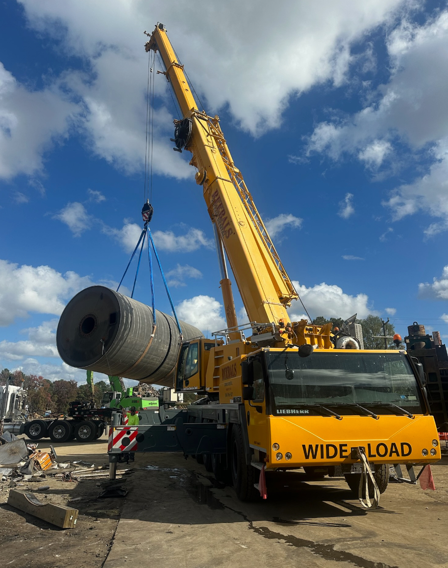 picture of a crane at our site